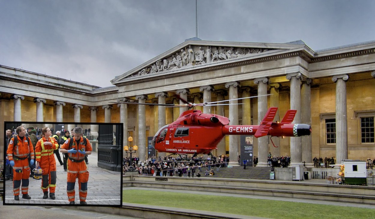 London Air Ambulance at British Museum
