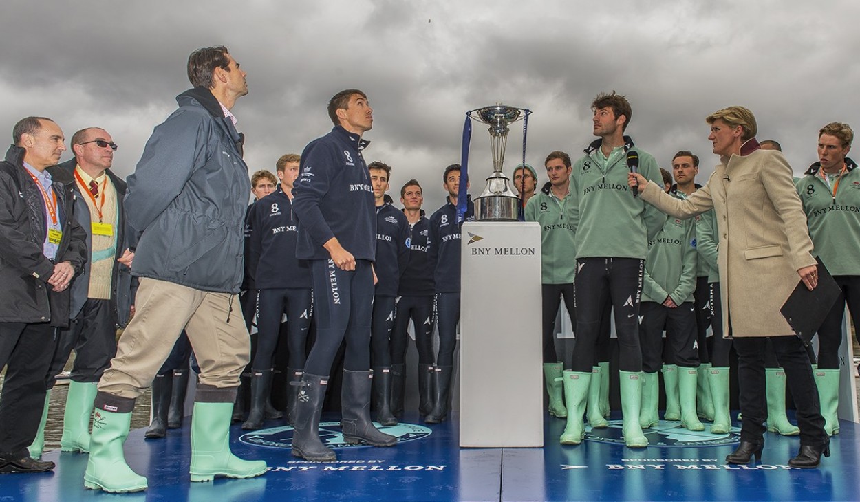 The 160th Boat Race toss 2014